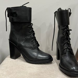 Tory Burch chunky combat / moto boot size 10